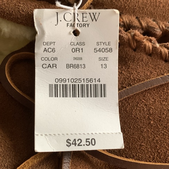 Never worn jcrew factory slippers men’s size 13. Color Caramel - Picture 5 of 5